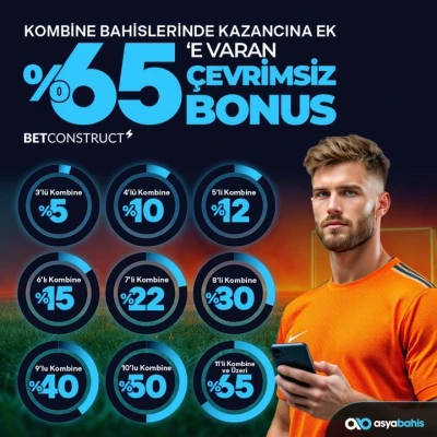 ASYABAHİS'İN KOMBİNE BONUSUYLA YATIRIMIN DEĞERLENİYOR!